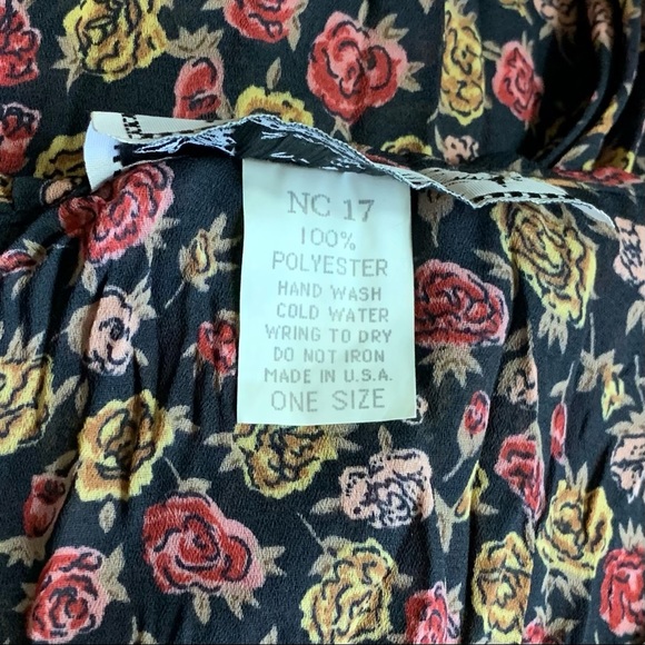 Vtg Maxi Dress Rose Floral Print - Picture 8 of 11